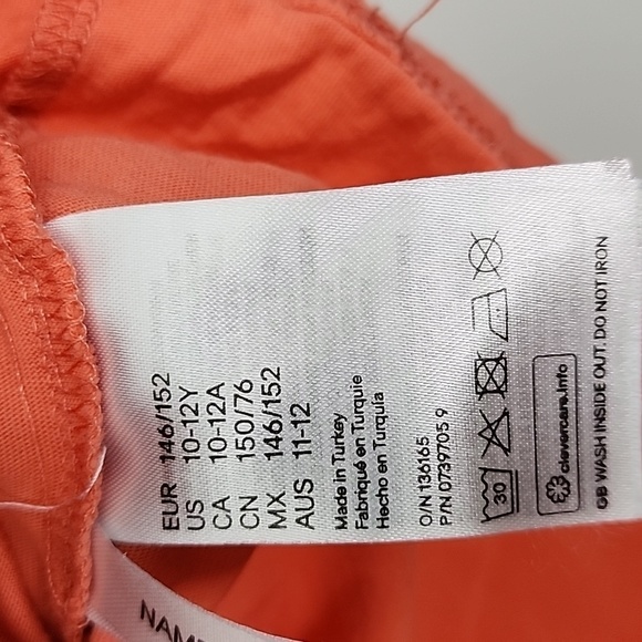 H&m short sleeve orange girls t shirt 10 12 - Picture 3 of 5